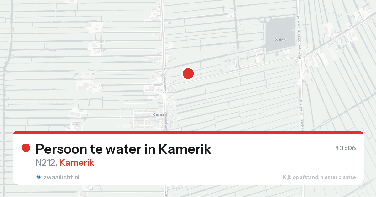 Persoon te water in Kamerik — 23 aug 2026