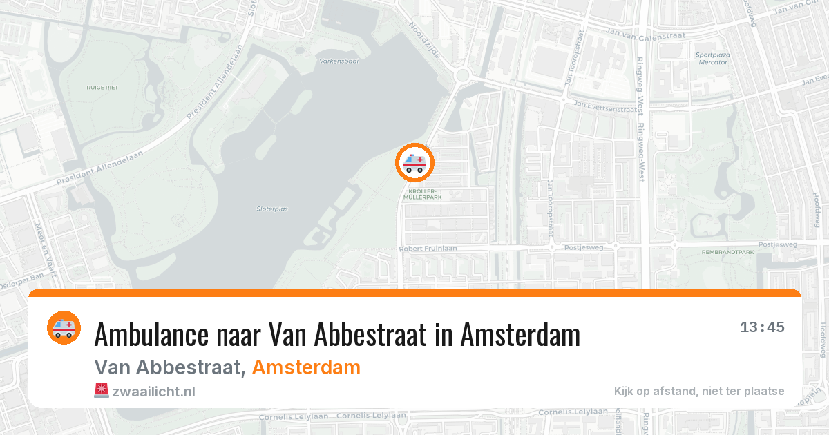 Ambulance naar Van Abbestraat in Amsterdam — 21 jul 2026