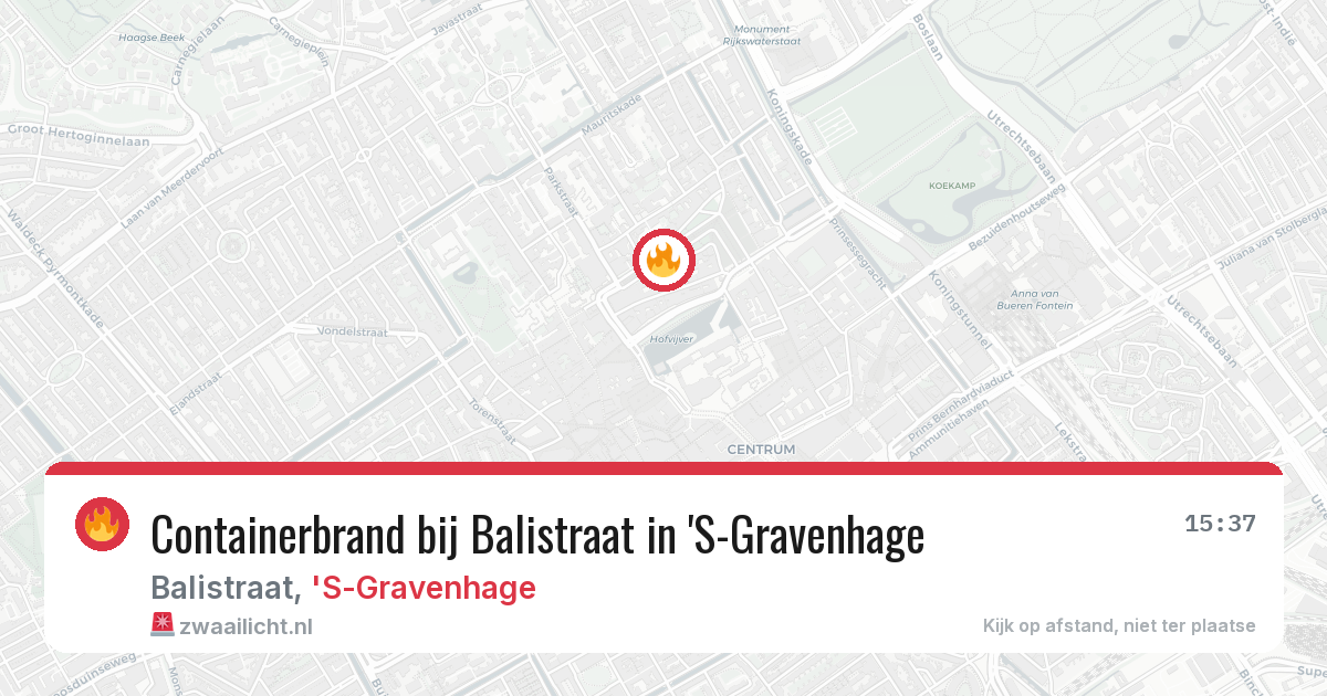 Containerbrand bij Balistraat in 'S-Gravenhage — 30 jan 2026