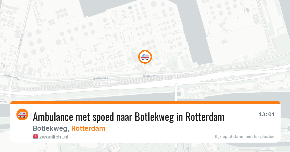 Ambulance met spoed naar Botlekweg in Rotterdam — 23 apr 2026