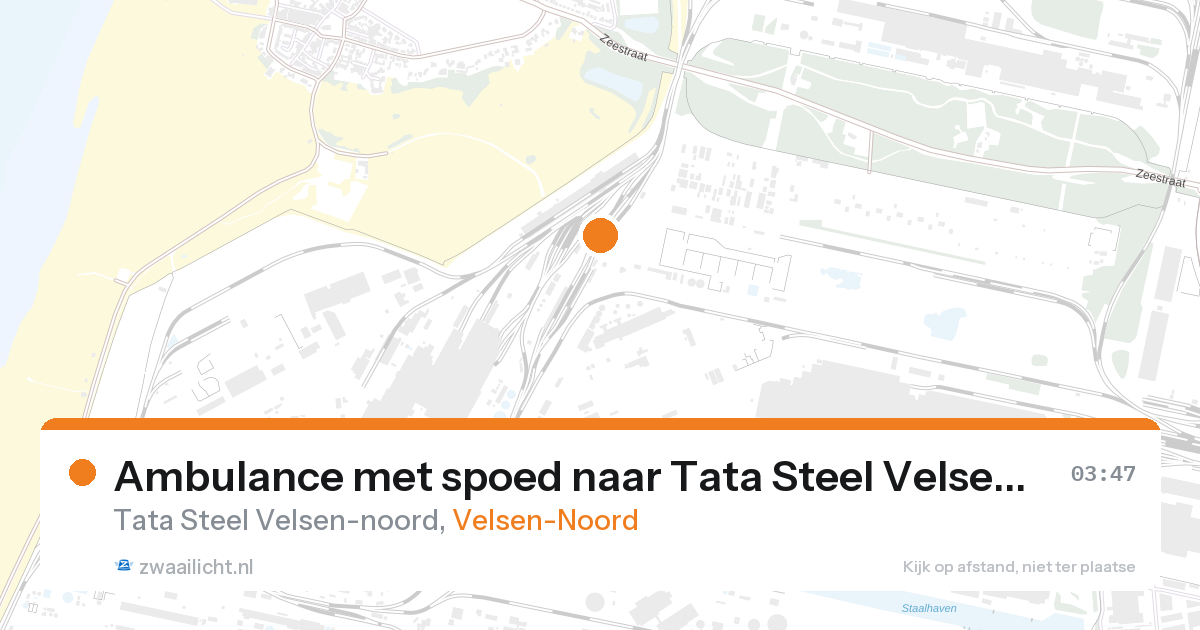 Ambulance met spoed naar Tata Steel Velsen-noord in Velsen-Noord — 7 feb 2026