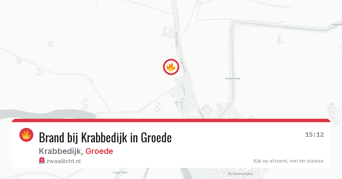 Brand bij Krabbedijk in Groede — 1 aug 2026