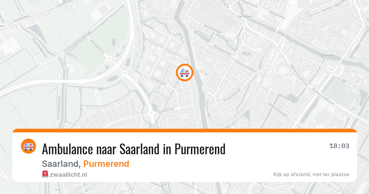 Ambulance naar Saarland in Purmerend — 1 feb 2026