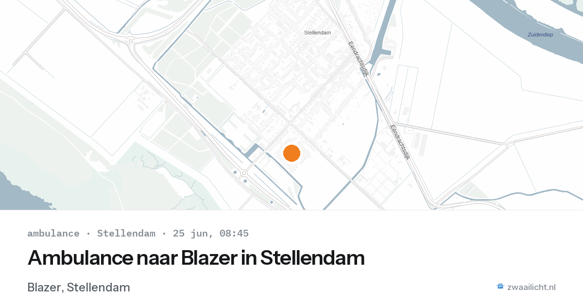 Ambulance naar Blazer in Stellendam — 25 jun 2026
