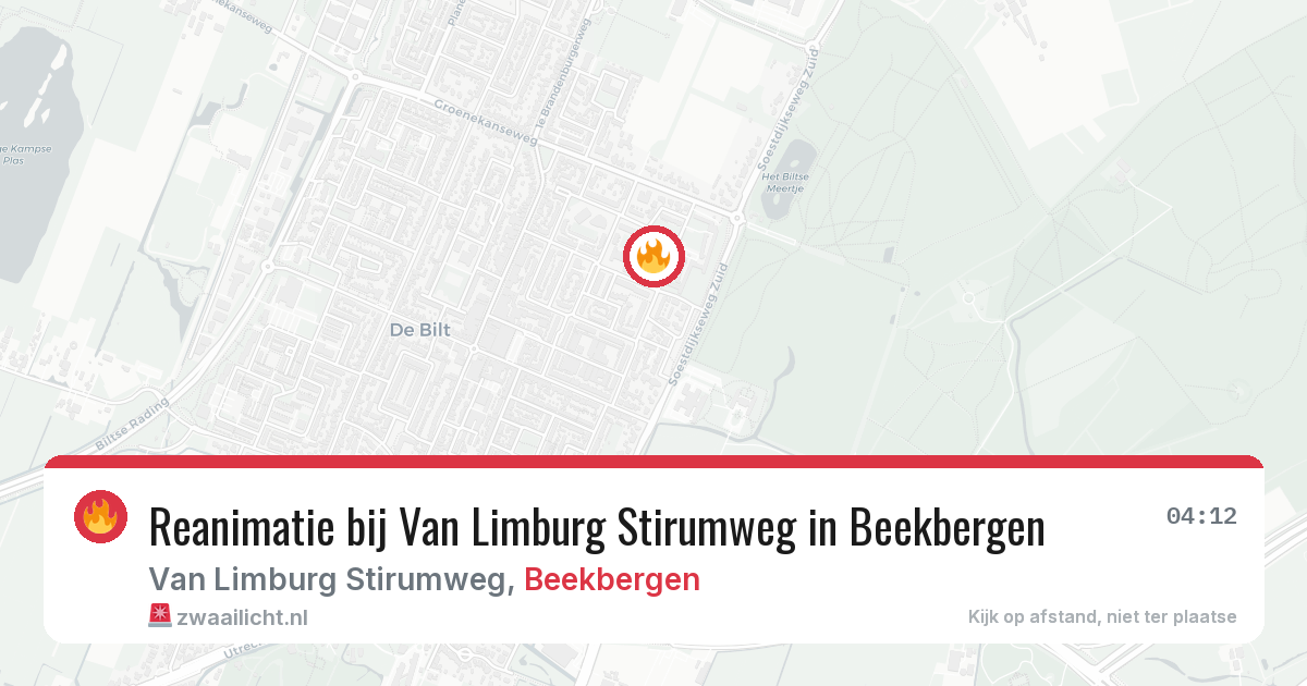Reanimatie bij Van Limburg Stirumweg in Beekbergen — 22 jan 2026