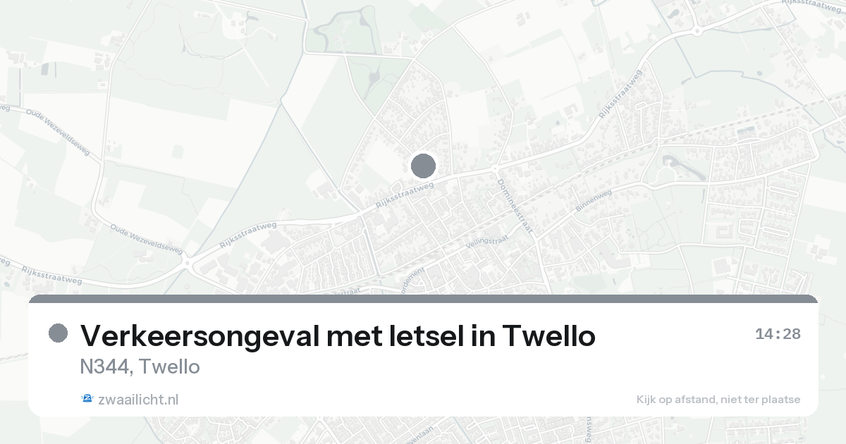 Verkeersongeval met letsel in Twello — 15 aug 2026