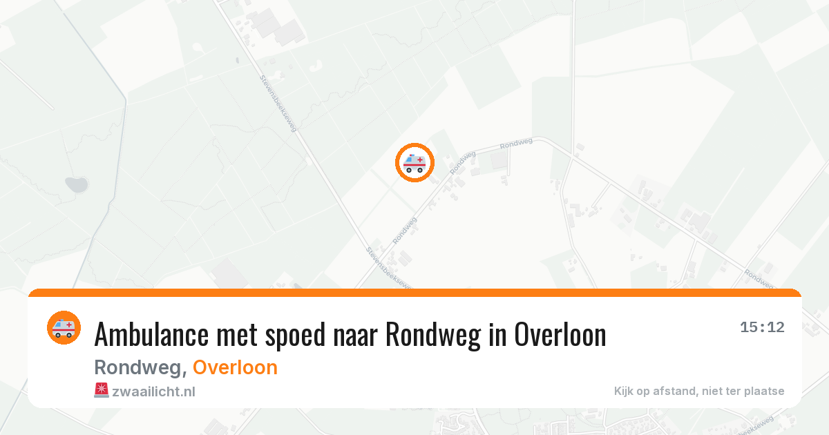 Ambulance met spoed naar Rondweg in Overloon — 16 jul 2026