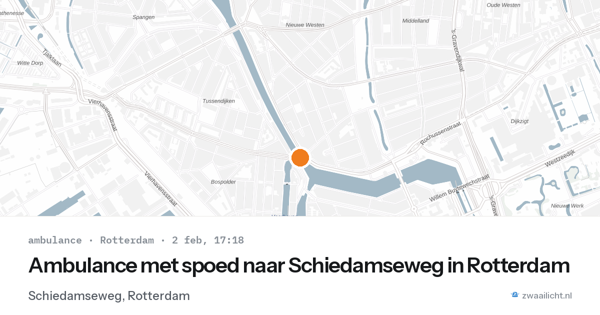 Ambulance met spoed naar Schiedamseweg in Rotterdam — 2 feb 2026