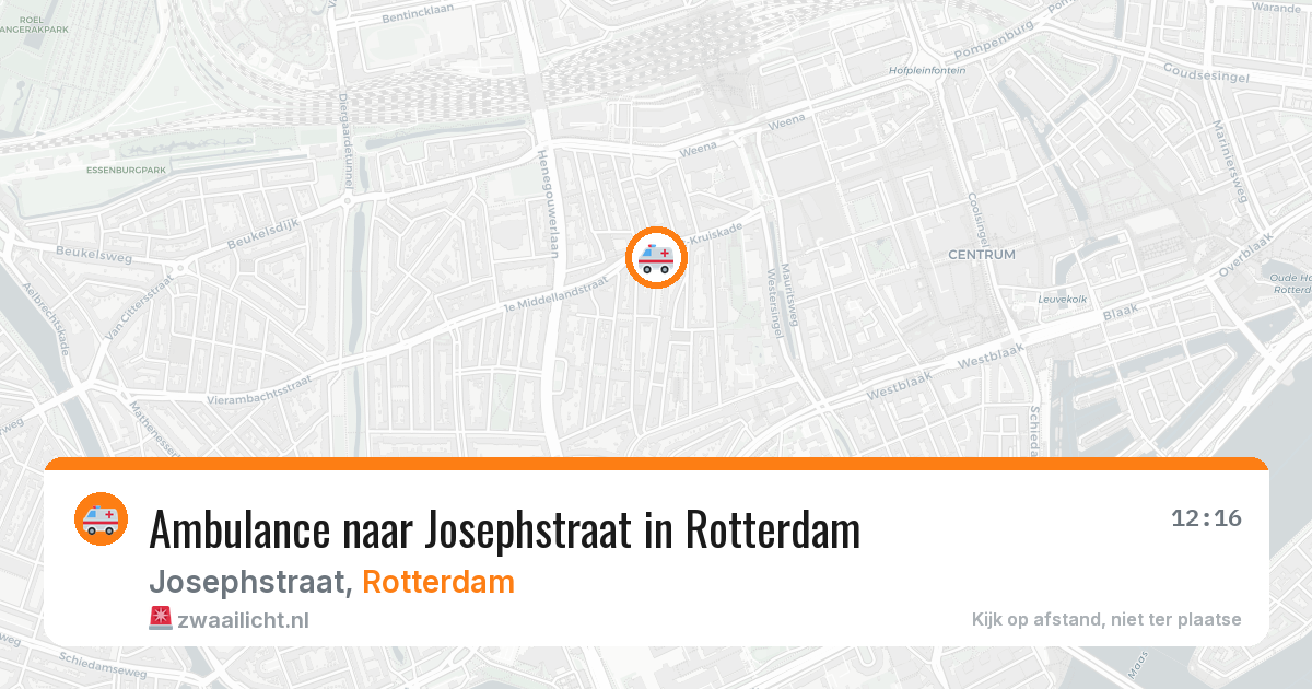 Ambulance naar Josephstraat in Rotterdam — 28 apr 2026