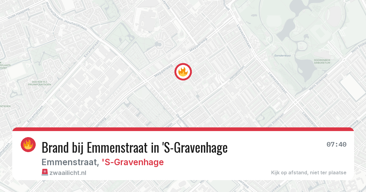 Brand bij Emmenstraat in 'S-Gravenhage — 2 jun 2026