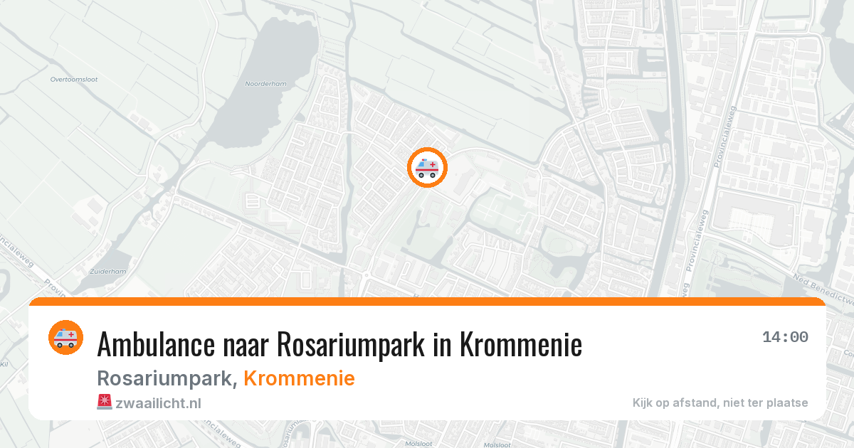 Ambulance naar Rosariumpark in Krommenie — 16 mrt 2026