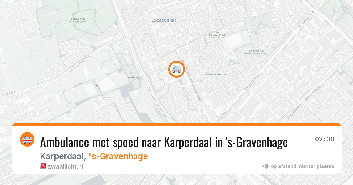 Ambulance met spoed naar Karperdaal in 's-Gravenhage — 28 jun 2026