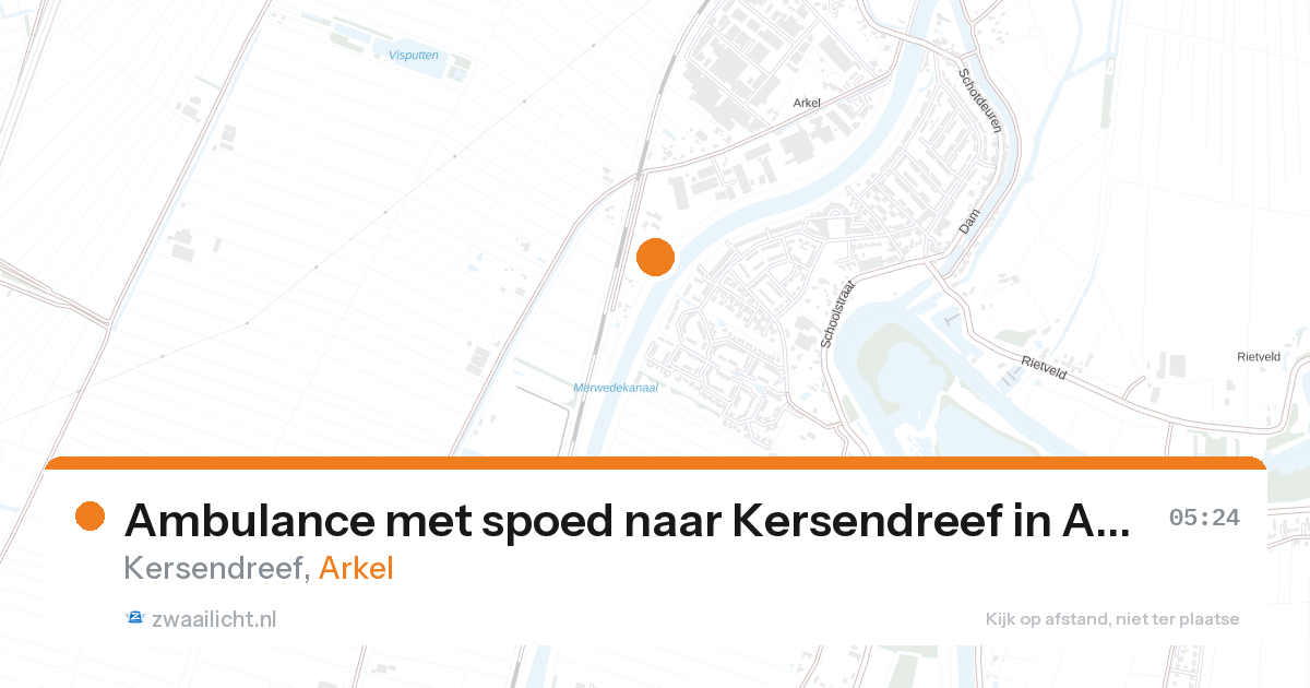 Ambulance met spoed naar Kersendreef in Arkel — 27 mrt 2026