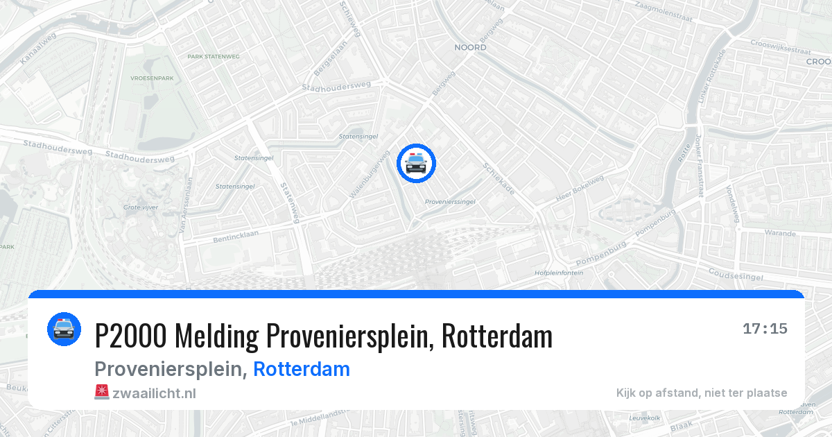 P2000 Melding Proveniersplein, Rotterdam — 7 mei 2026