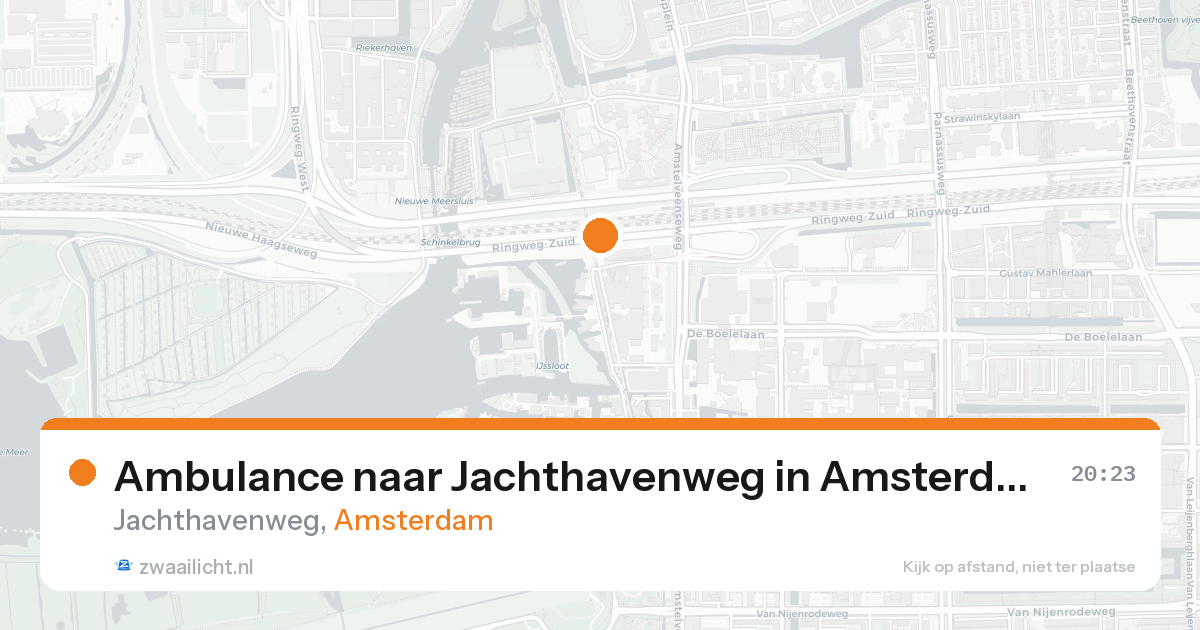 Ambulance naar Jachthavenweg in Amsterdam — 23 aug 2026