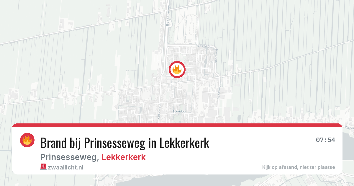 Brand bij Prinsesseweg in Lekkerkerk — 14 mei 2026