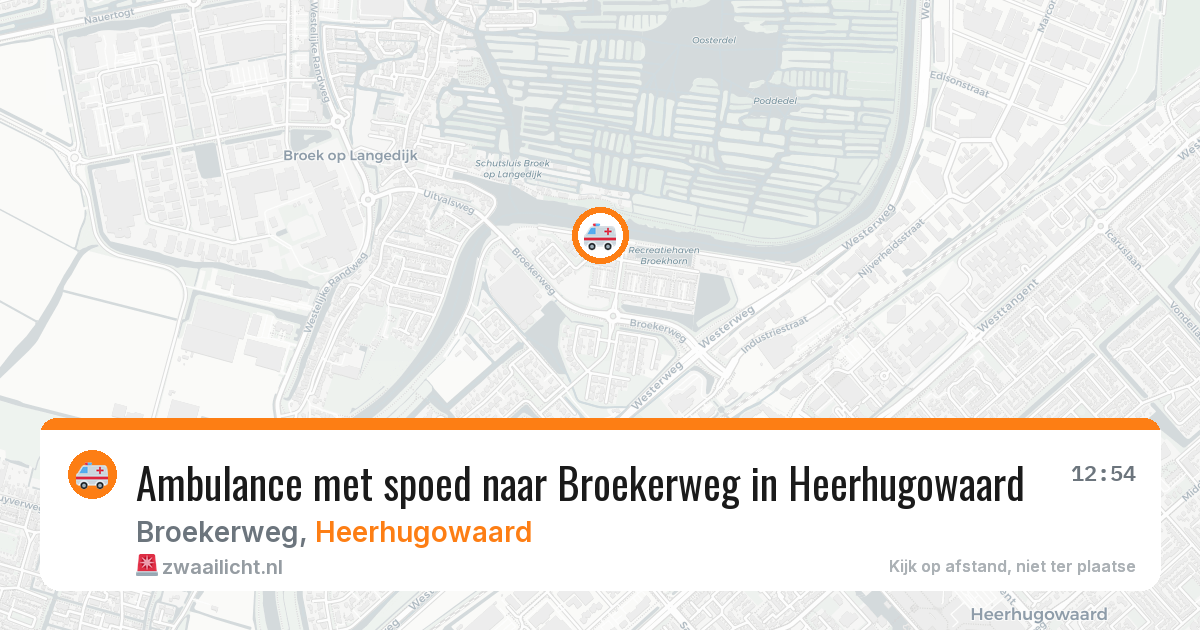Ambulance met spoed naar Broekerweg in Heerhugowaard — 1 apr 2026