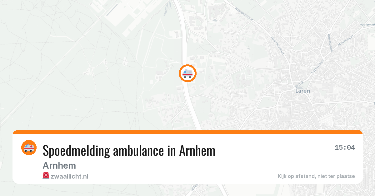 Spoedmelding ambulance in Arnhem — 14 aug 2026