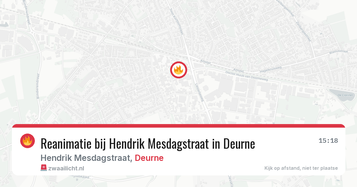 Reanimatie bij Hendrik Mesdagstraat in Deurne — 20 jun 2026