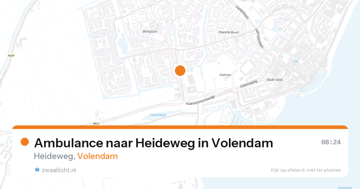 Ambulance naar Heideweg in Volendam — 11 jun 2026
