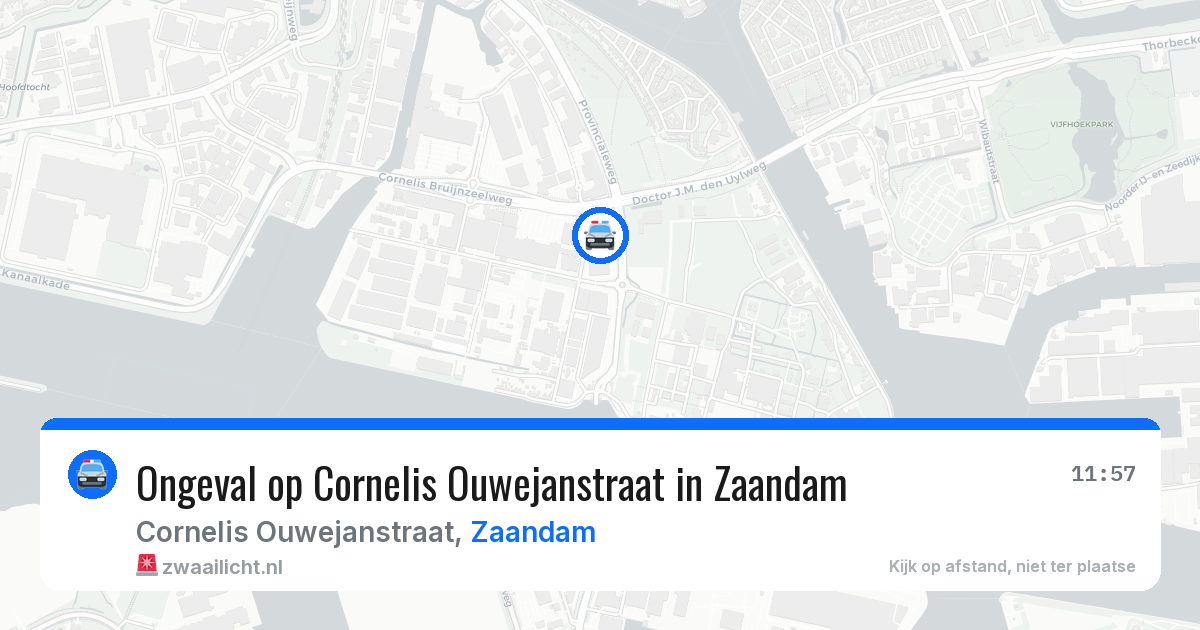 Ongeval op Cornelis Ouwejanstraat in Zaandam — 28 jul 2026