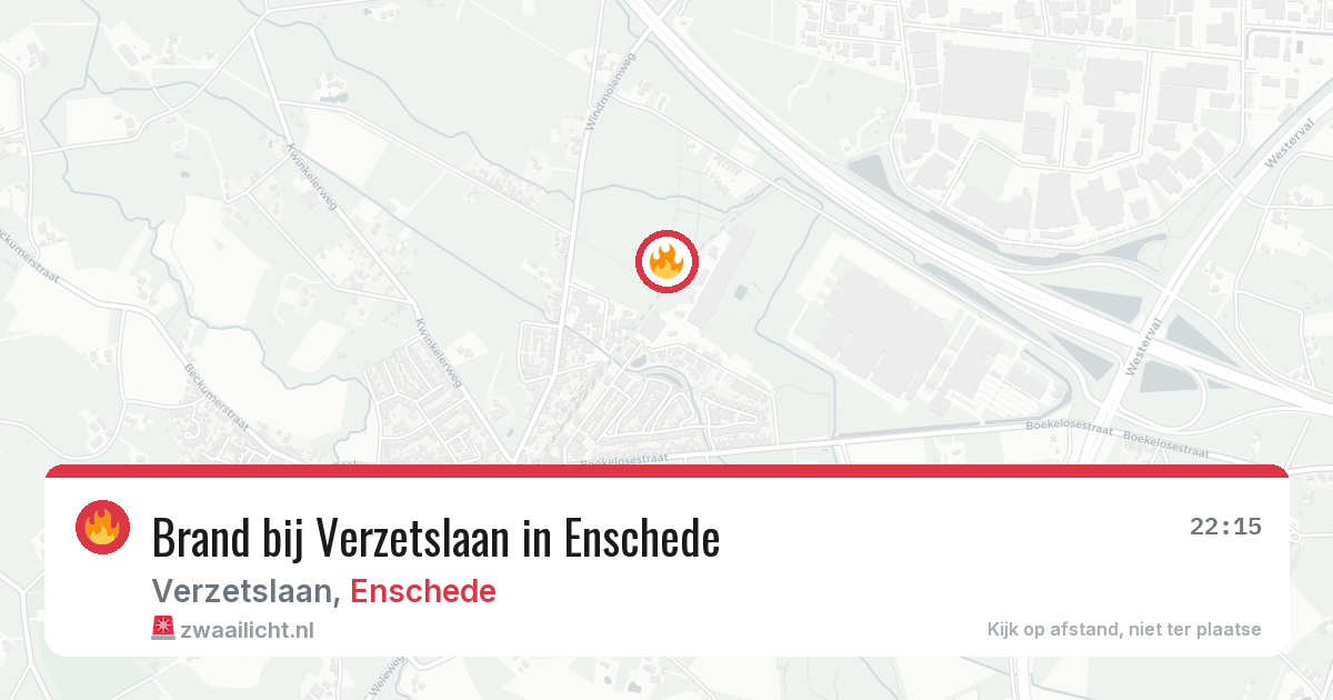 Brand bij Verzetslaan in Enschede — 19 jun 2026