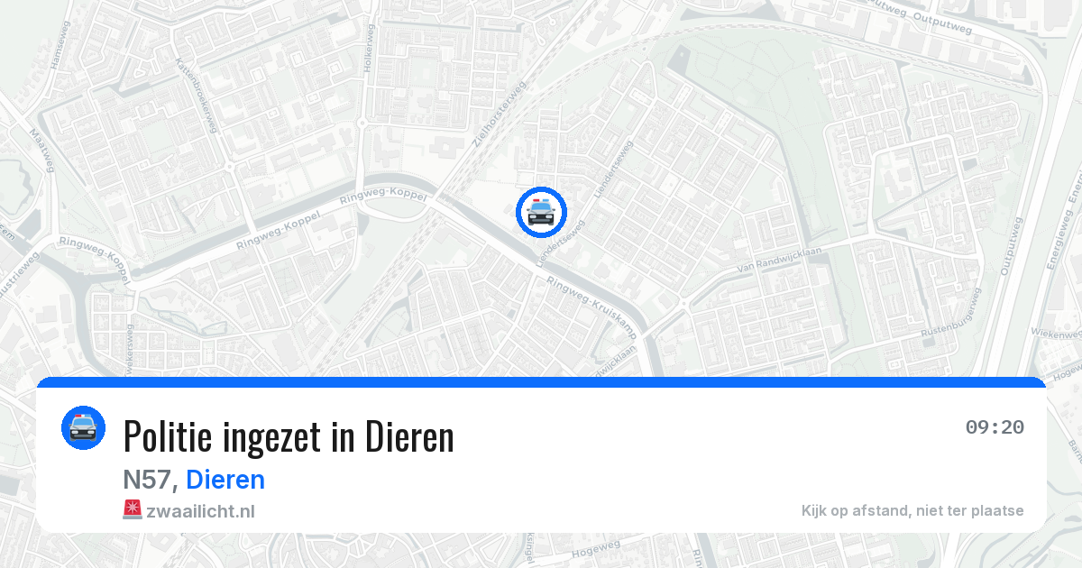 Politie ingezet in Dieren — 4 apr 2026 | 🚨 Zwaailicht.nl