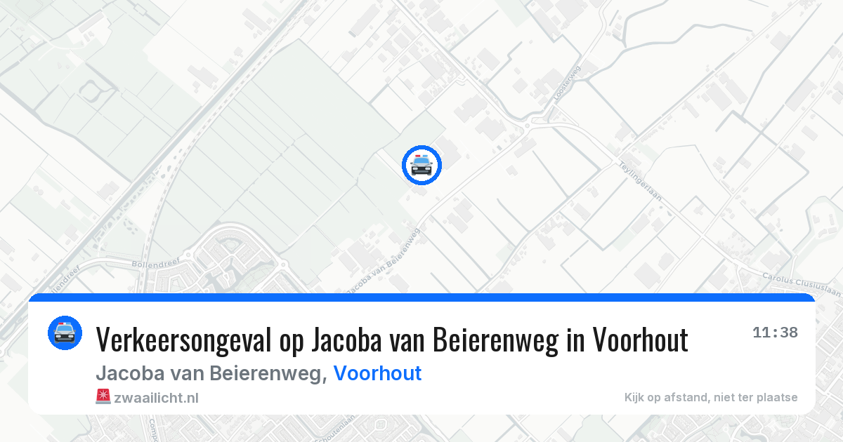 Verkeersongeval op Jacoba van Beierenweg in Voorhout — 11 apr 2026