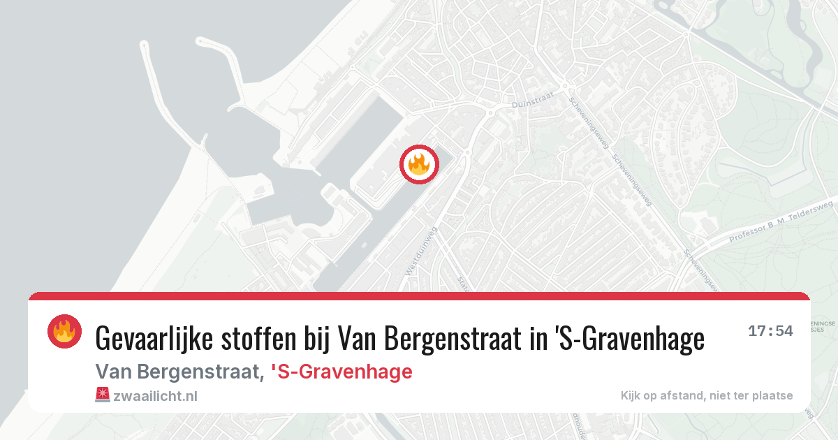 Gevaarlijke stoffen bij Van Bergenstraat in 'S-Gravenhage — 29 jul 2026