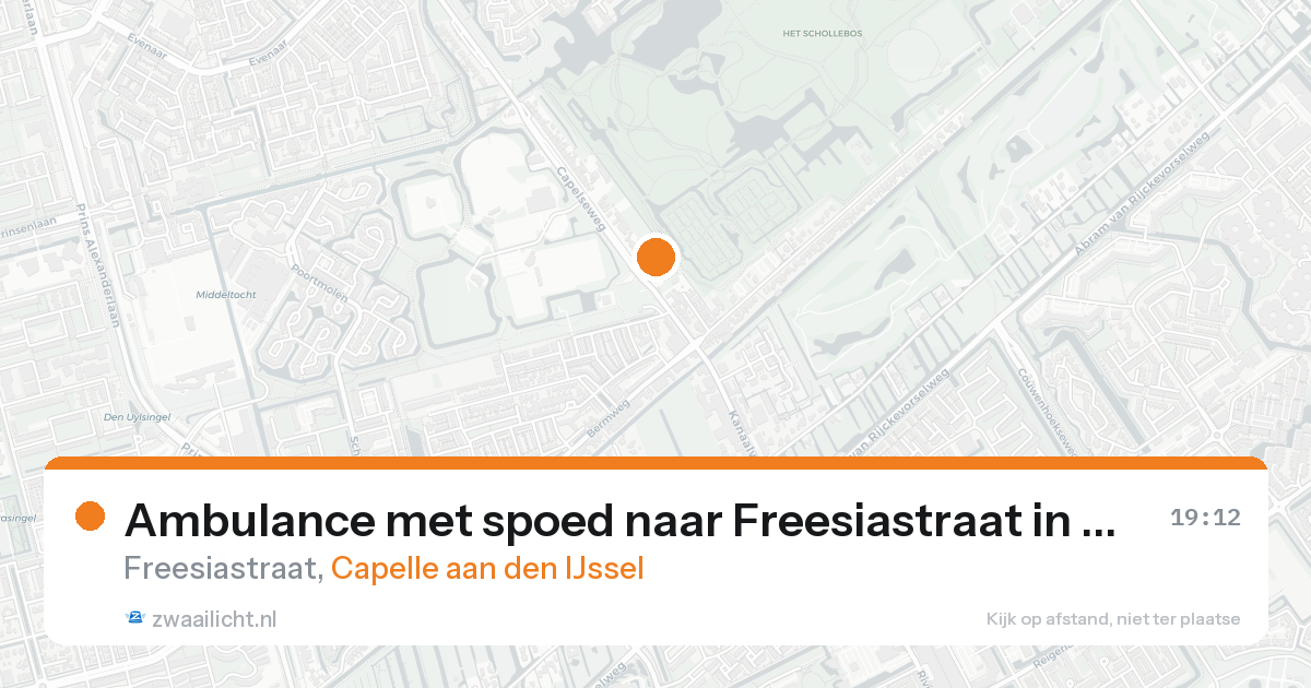 Ambulance met spoed naar Freesiastraat in Capelle aan den IJssel — 24 aug 2026