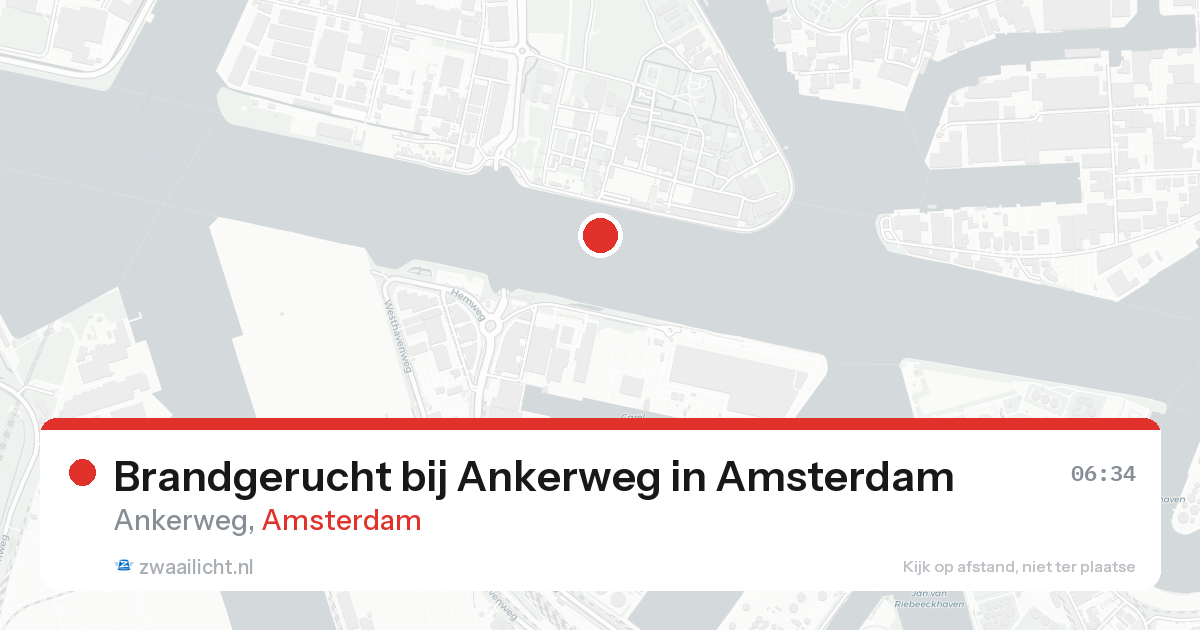 Brandgerucht bij Ankerweg in Amsterdam — 23 aug 2026