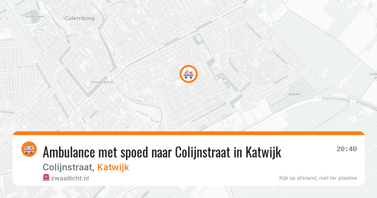 Ambulance met spoed naar Colijnstraat in Katwijk — 23 jan 2026