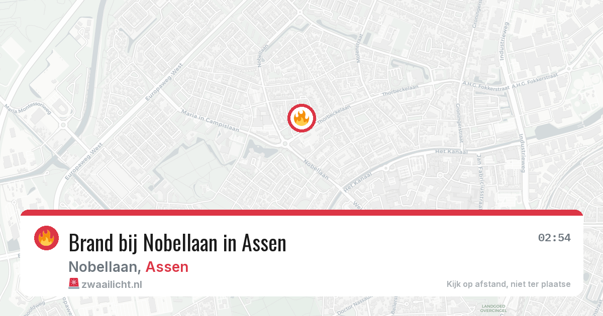 Brand bij Nobellaan in Assen — 19 jun 2026