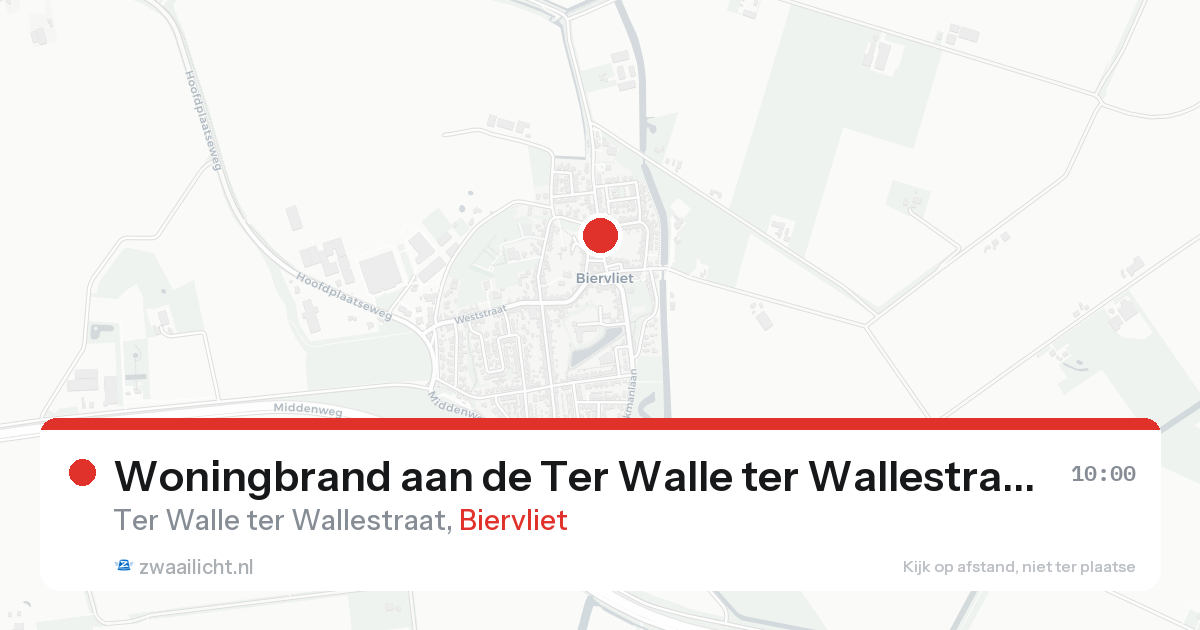 Woningbrand aan de Ter Walle ter Wallestraat in Biervliet — 8 feb 2026