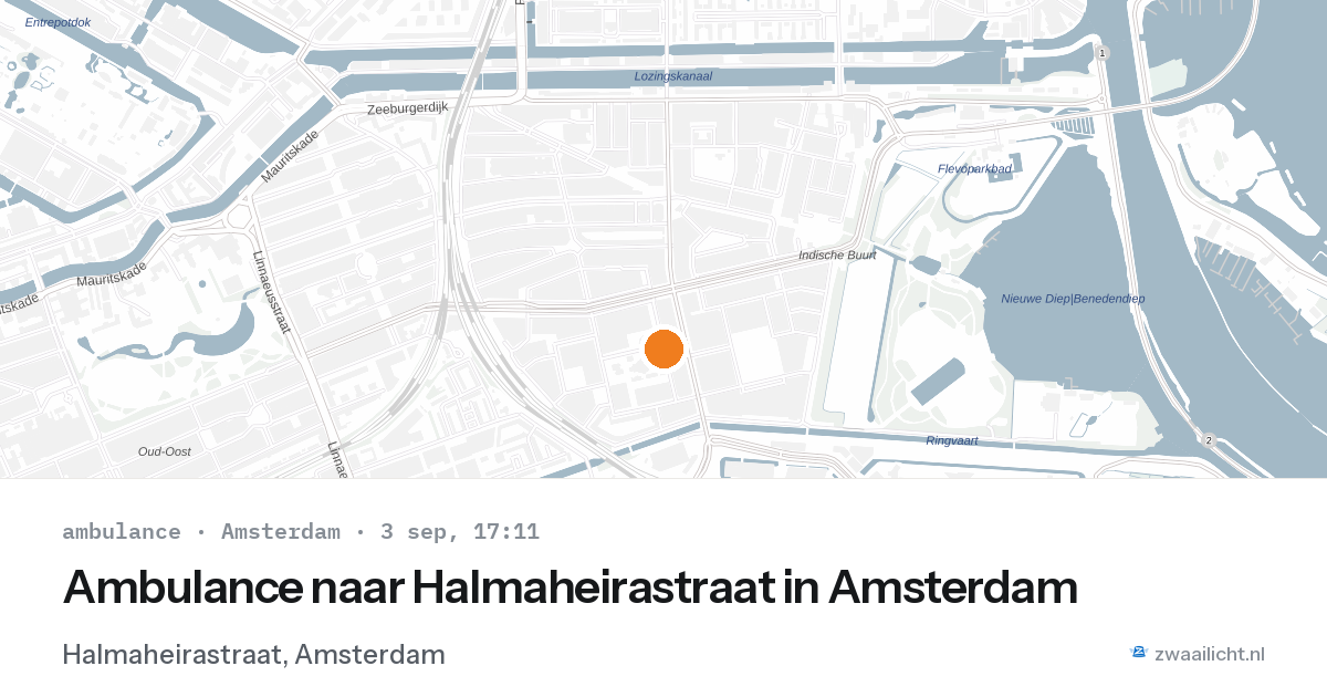 Ambulance naar Halmaheirastraat in Amsterdam — 3 sep 2026