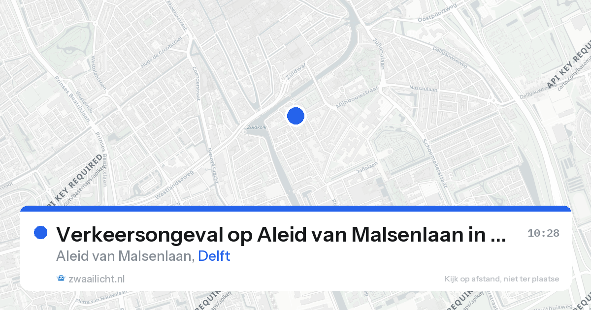 Verkeersongeval op Aleid van Malsenlaan in Delft — 26 aug 2026