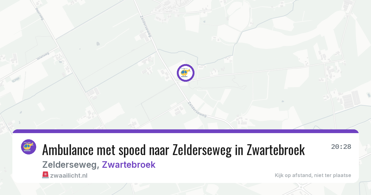 Ambulance met spoed naar Zelderseweg in Zwartebroek — 5 aug 2026