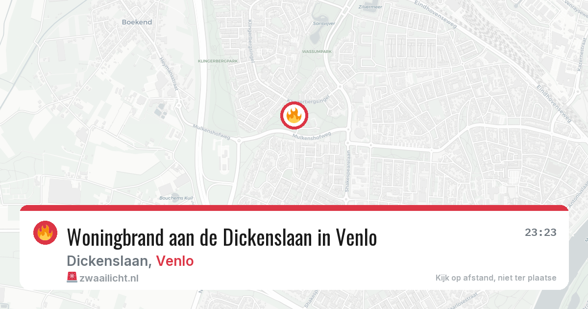 Woningbrand aan de Dickenslaan in Venlo — 27 mrt 2026