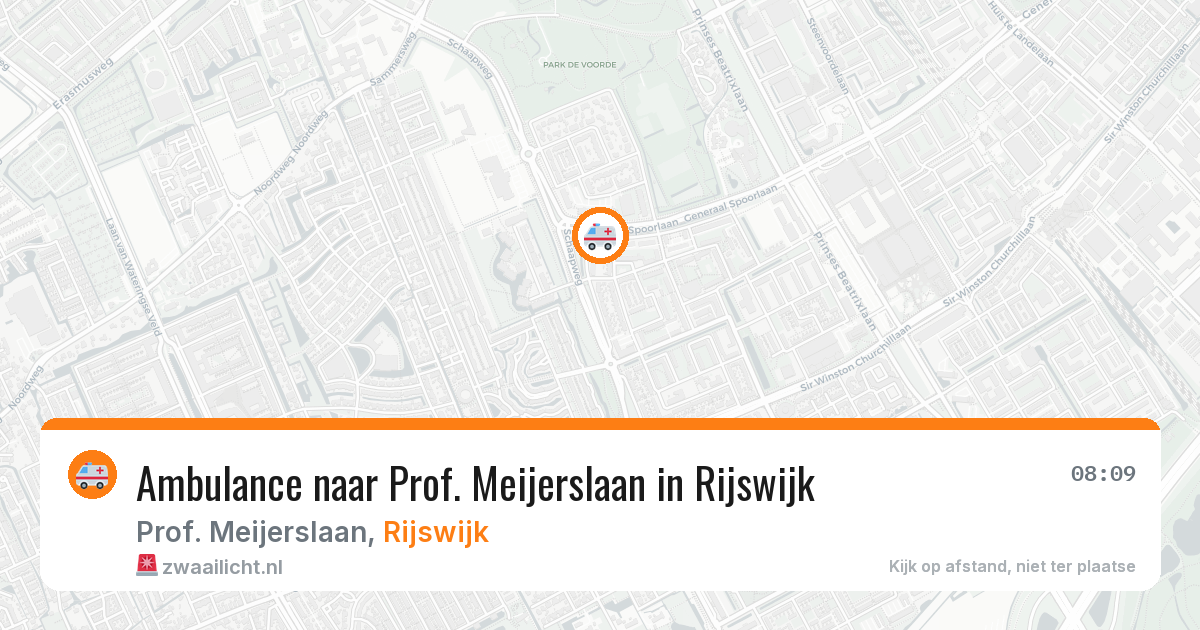 Ambulance naar Prof. Meijerslaan in Rijswijk — 22 mrt 2026