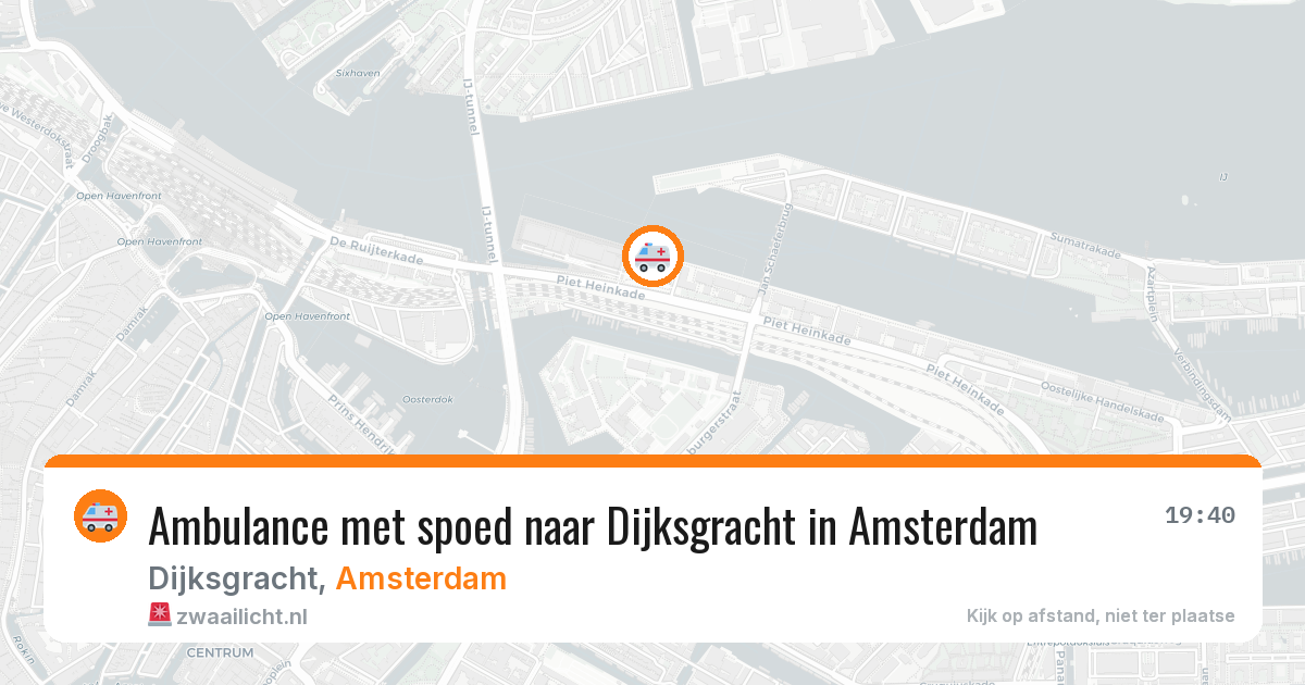 Ambulance met spoed naar Dijksgracht in Amsterdam — 12 mei 2026