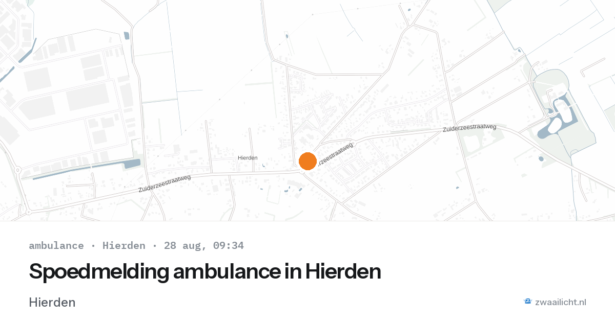 Spoedmelding ambulance in Hierden — 28 aug 2026