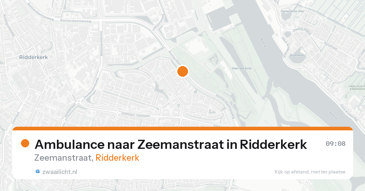 Ambulance naar Zeemanstraat in Ridderkerk — 23 aug 2026