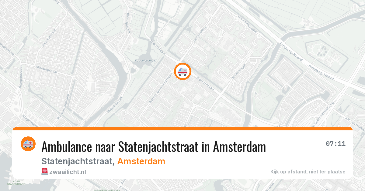 Ambulance naar Statenjachtstraat in Amsterdam — 29 jan 2026