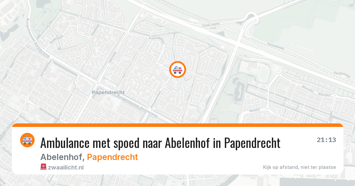 Ambulance met spoed naar Abelenhof in Papendrecht — 17 jul 2026