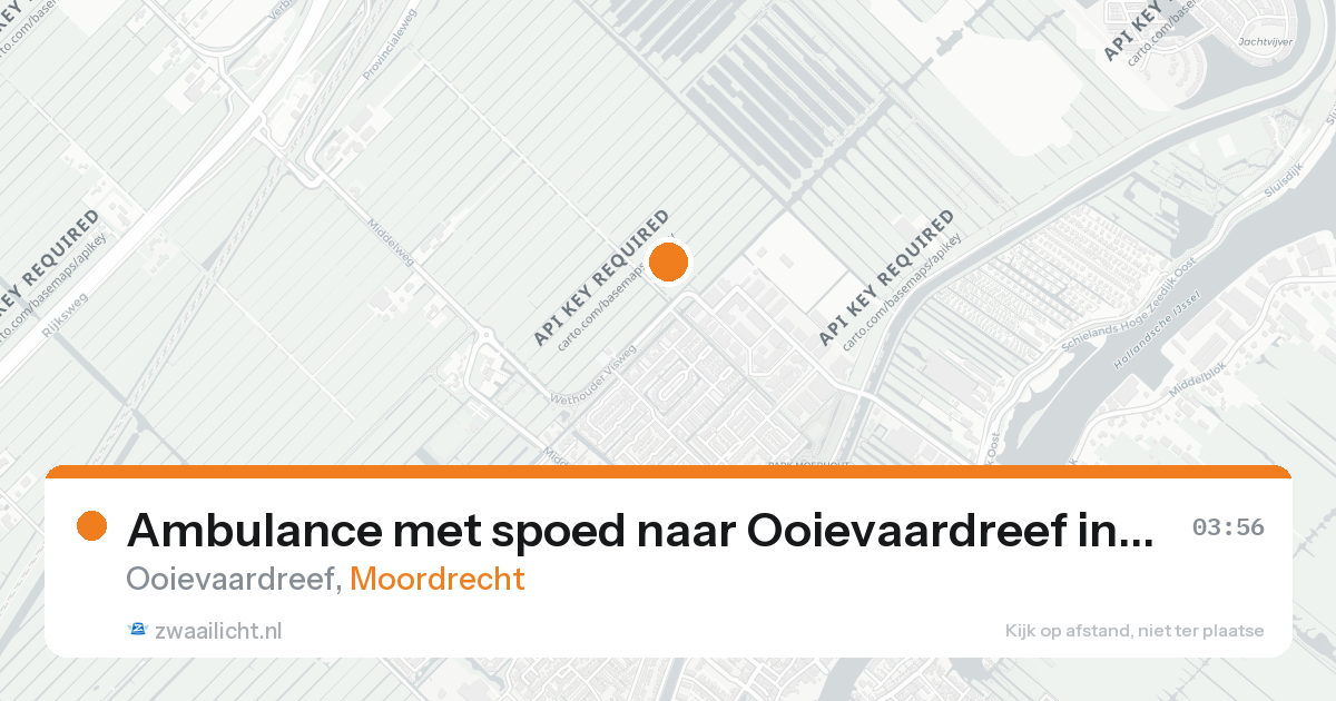 Ambulance met spoed naar Ooievaardreef in Moordrecht — 26 aug 2026