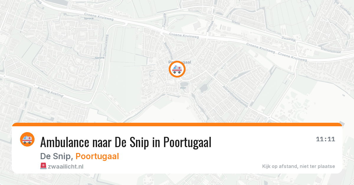 Ambulance naar De Snip in Poortugaal — 26 jun 2026