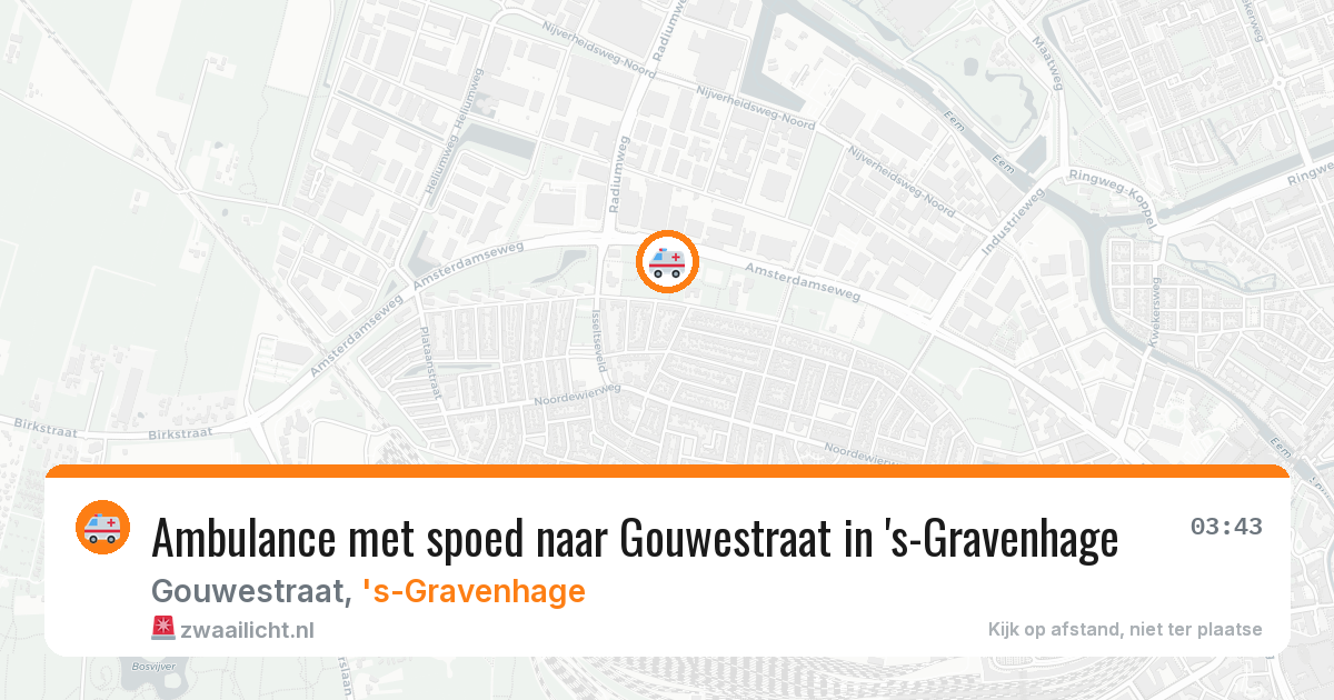Ambulance met spoed naar Gouwestraat in 's-Gravenhage — 2 apr 2026