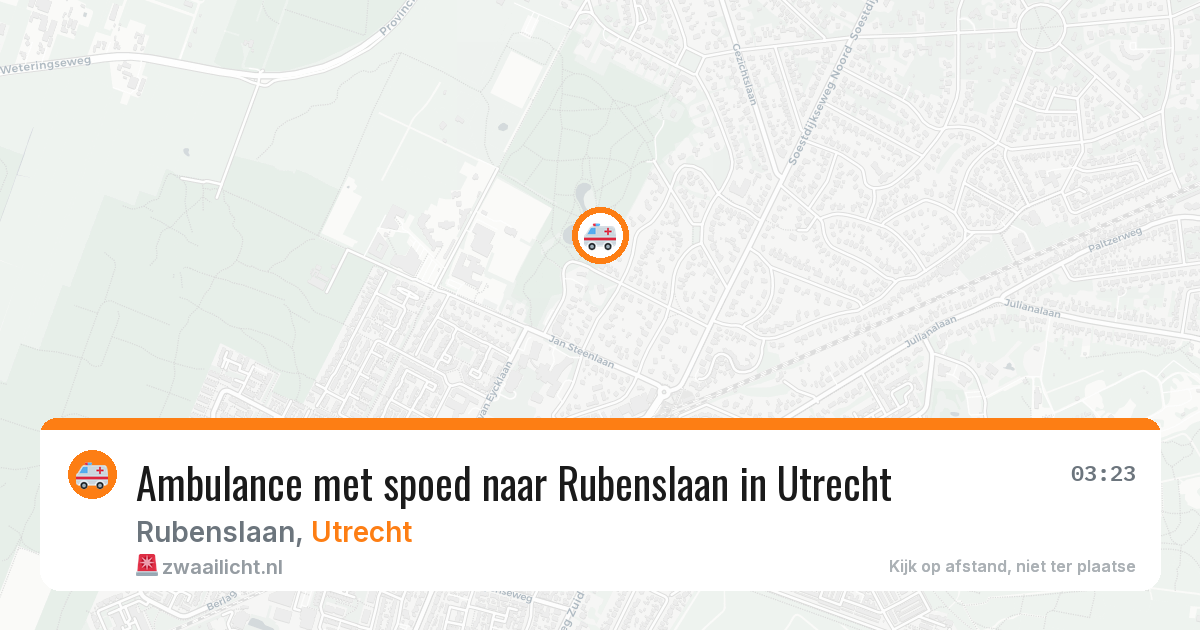 Ambulance met spoed naar Rubenslaan in Utrecht — 29 mrt 2026