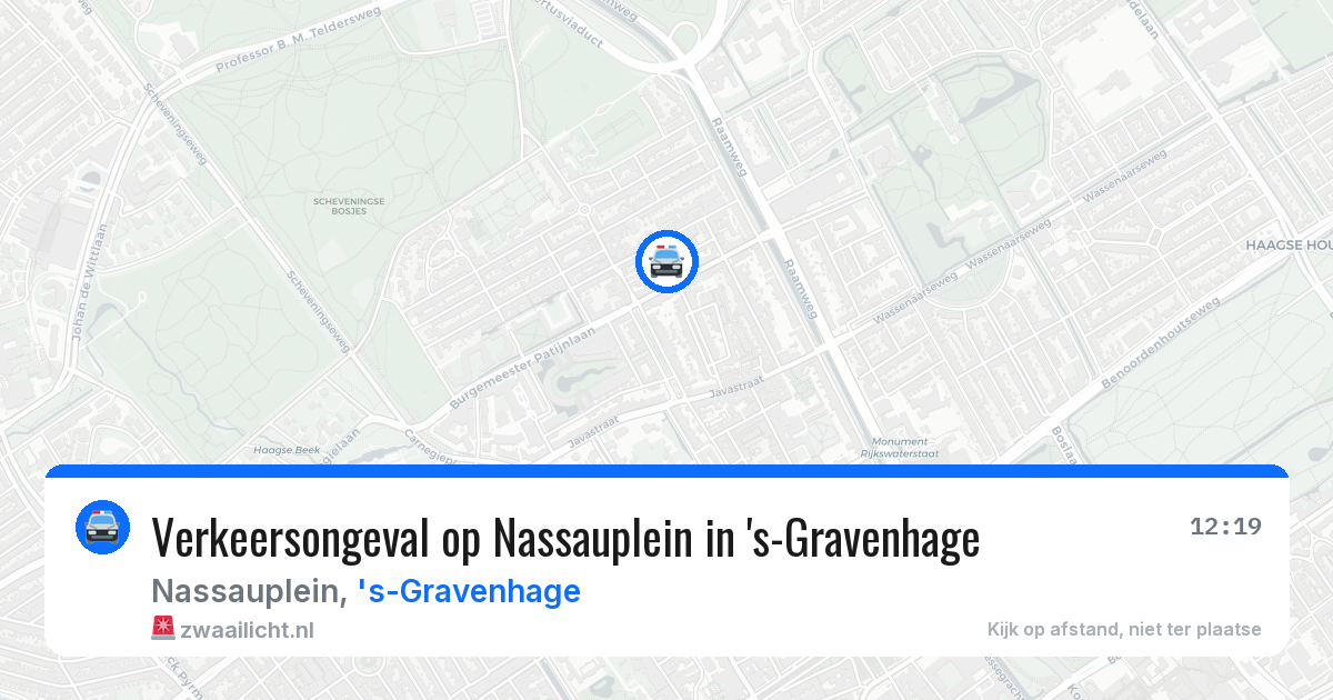 Verkeersongeval op Nassauplein in 's-Gravenhage — 7 apr 2026