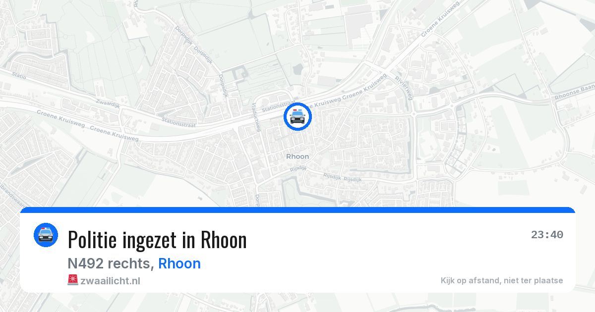 Politie ingezet in Rhoon — 11 mei 2026 | 🚨 Zwaailicht.nl